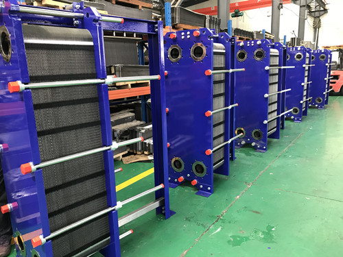 Chemical plant plate heat exchanger