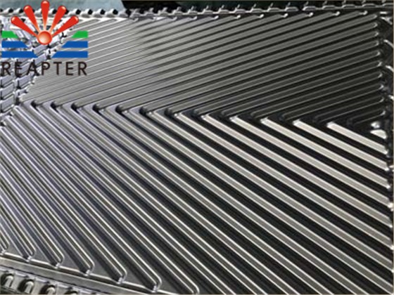 plate angle of a plate heat exchanger