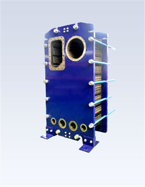 Semi welded plate evaporator