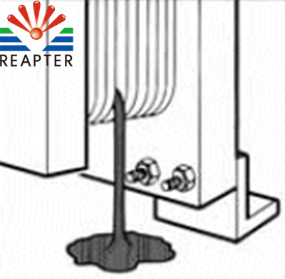 Heat exchanger leakage caused by temperature