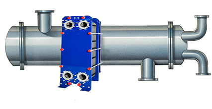 Semi welded plate heat exchanger